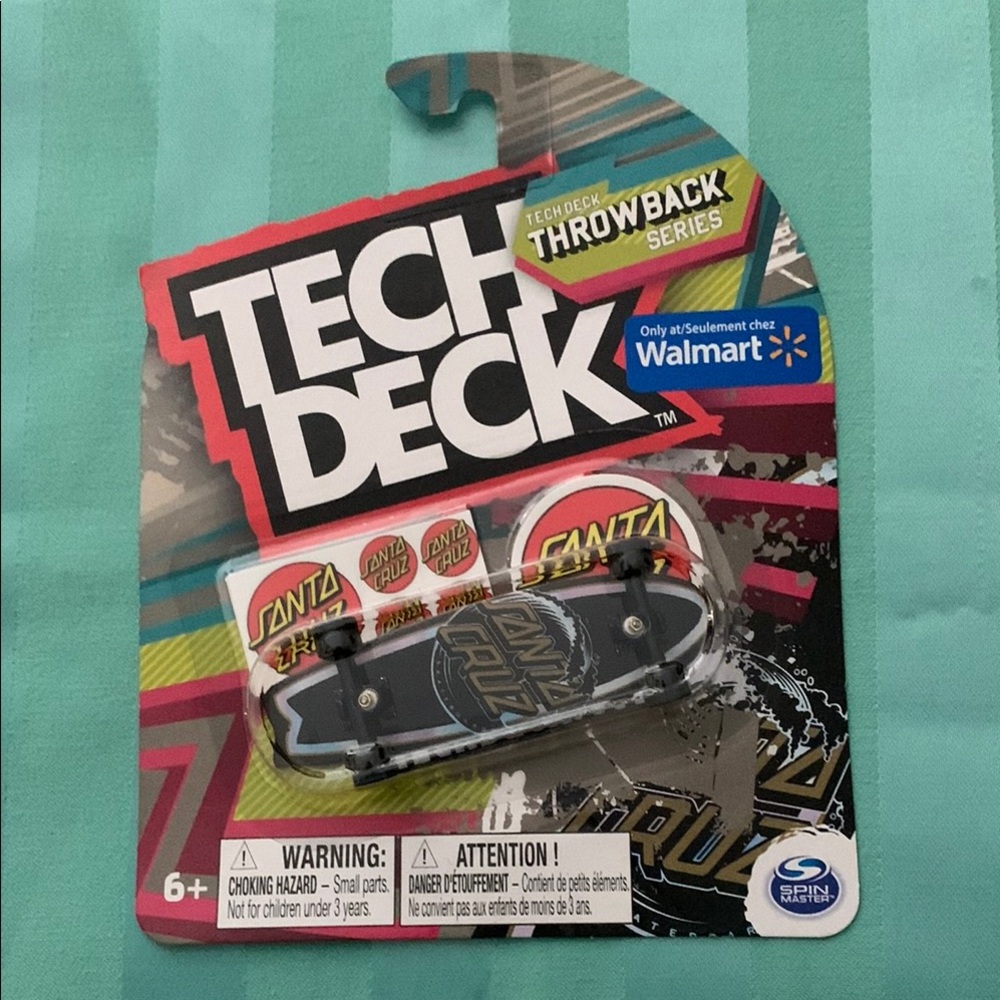 Tech Deck Throwback Series Fingerboard Santa Cruz Ultra Rare Walmart Exclusive